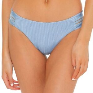 Light Blue Ribbed Bikini Bottom